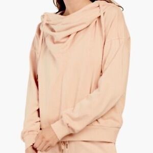 Cozy Pink Cowl Neck Sweatshirt